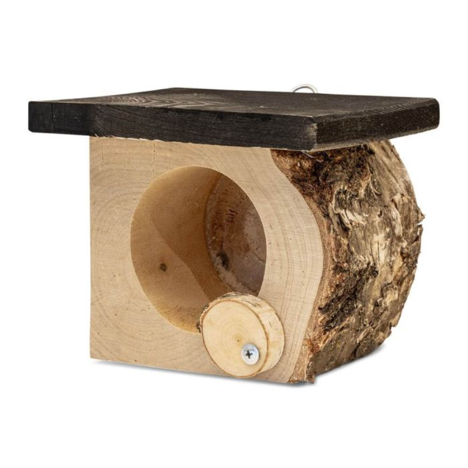 Erdnussbutterhalter Holzstamm